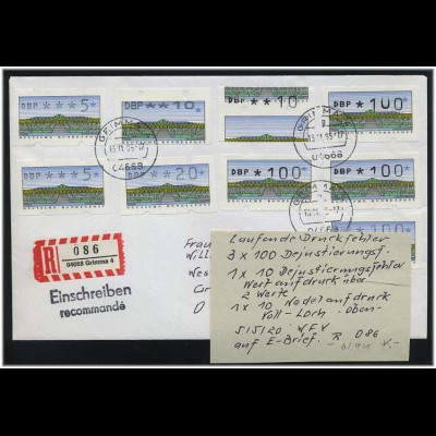 BUND 1995 ATM Besonderheiten auf Brief ANSEHEN (49459)