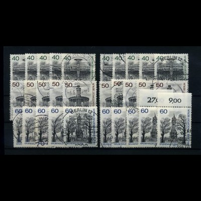 BERLIN 1981 10x Nr 634-636 sauber gestempelt (70004)