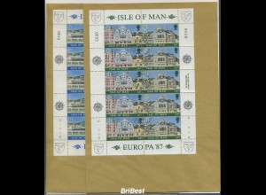ISLE OF MAN 1987 zwei Ersttagsbriefe (700059)