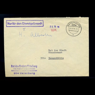 OSTERBURG - Brief 1979 Nur fuer den Dienstgebr. (70824)