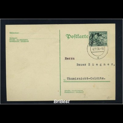 DR 1938 Interessante Postkarte (85857)