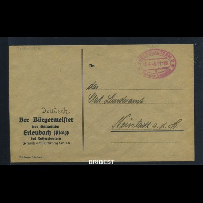 KONTROLLRAT 1946 Gebuehr Bezahlt Beleg (88622)