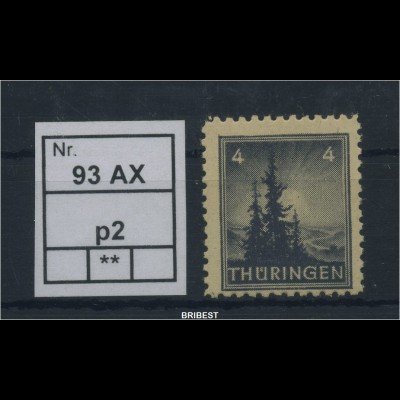 SBZ 1945 Nr 93AX p2 sauber postfrisch ME 80.- (88780)