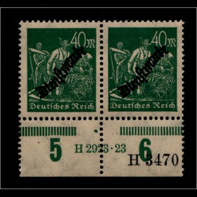 DEUTSCHES REICH 1923 Nr D77 mit Hausauftragsnummer (94698)