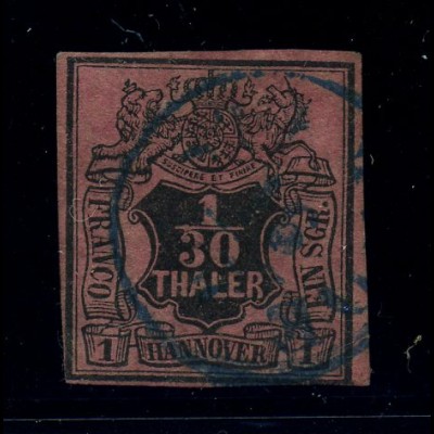 HANNOVER 1851 Nr 3 sauber gestempelt (95799)