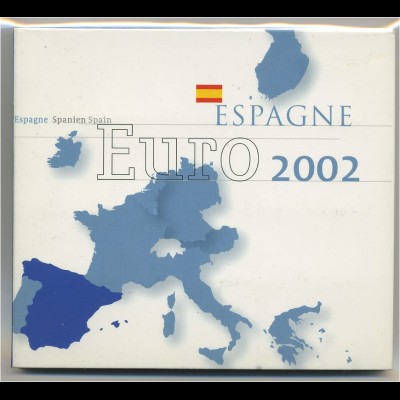 SPANIEN - KMS 2002 im Originalfolder (96395)