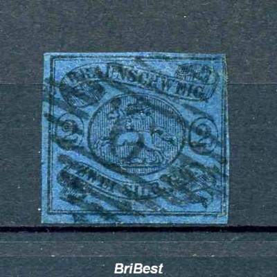 BRAUNSCHWEIG 1853 Nr 7 gestempelt (80.-) (97607)