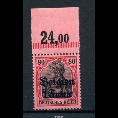 LP BELGIEN 1914 Nr 7 OR Platte B postfrisch (97769)