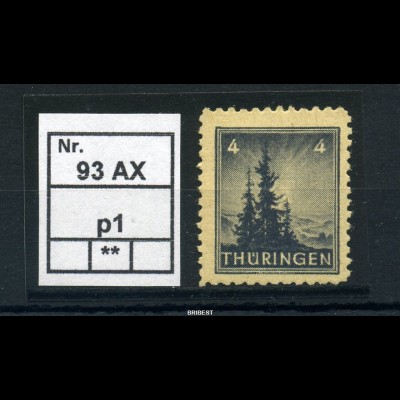 SBZ 1945 Nr 93AXp1 postfrisch (97799)