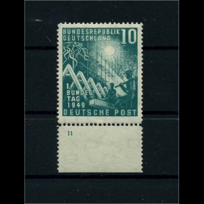 BUND 1949 Nr 111 Pl.Nr Haftstelle/Falz (100769)
