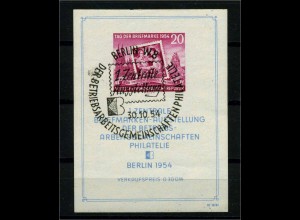 DDR 1954 Block 10III gestempelt (101158)