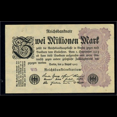 2Mio. Mark 1923 Reichsbanknote siehe Beschreibung (103736)