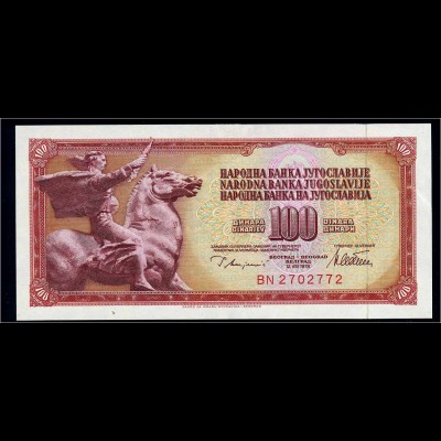 100 Dinar 1978 Banknote JUGOSLAWIEN siehe Beschreibung (103858)