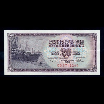 20 Dinar 1978 Banknote JUGOSLAWIEN siehe Beschreibung (103859)