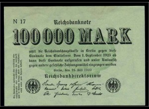 100Tsd. Mark 1923 Banknote siehe Beschreibung (103886)