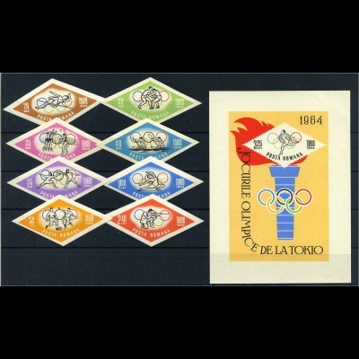 RUMAENIEN OLYMPIADE 1964 Lot postfrisch (105200)