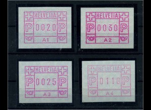 SCHWEIZ ATM 1976 Nr 1.1 - 1.4 postfrisch (106325)