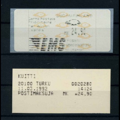 FINNLAND ATM 1992 Nr 12.2 Z4 postfrisch (109327)