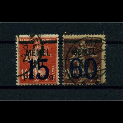MEMEL 1921 Nr 34+35 gestempelt (109437)