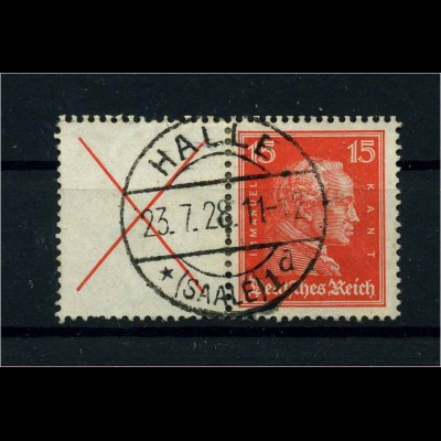 DEUTSCHES REICH 1927 ZD Nr W23 gestempelt (110557)