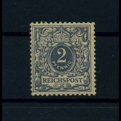 DEUTSCHES REICH 1900 PLATTENFEHLER Nr 52I Haftstelle/Falz (110592)