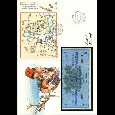 FINNLAND 1988 Banknotenbrief gestempelt (700865)