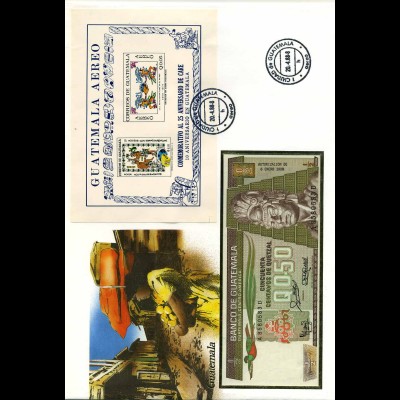 GUATEMALA 1988 Banknotenbrief gestempelt (700870)
