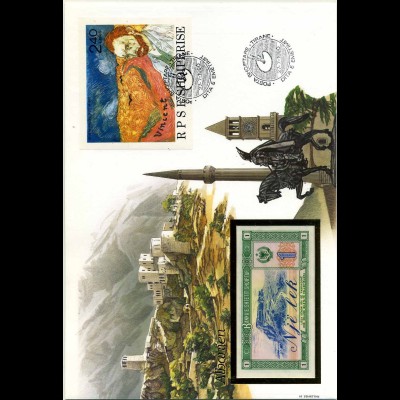 ALBANIEN 1990 Banknotenbrief gestempelt (700876)