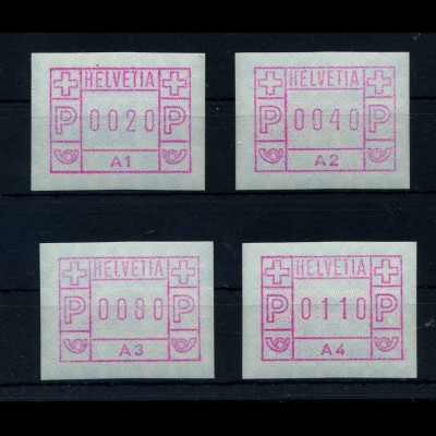 SCHWEIZ ATM 1976 Nr 1.1-1.4 postfrisch (111369)