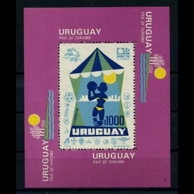URUGUAY 1974 Bl.20 postfrisch (112600)