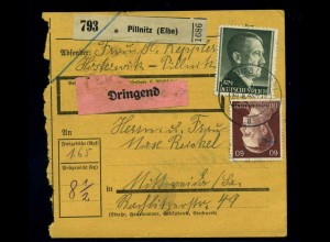 Paketkarte 1943 PILLNITZ (Elbe) siehe Beschreibung (114455)