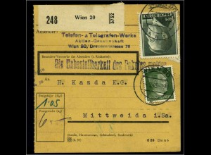 Paketkarte 1943 WIEN siehe Beschreibung (114460)