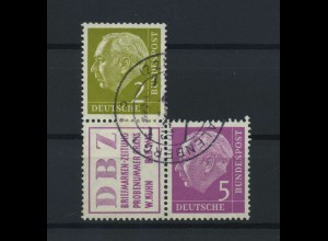 BUND 1955 ZD W6 gestempelt (117558)
