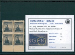 SBZ 1945 Nr 93AXt F95 postfrisch (204227)
