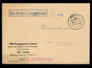 DDR ZKD Dienstbrief 1975 siehe Beschreibung (205886)