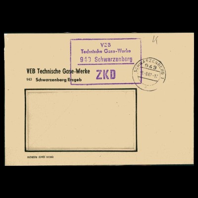DDR ZKD Dienstbrief 1967 siehe Beschreibung (205929)