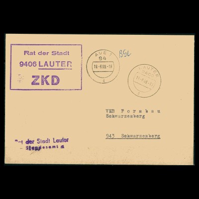 DDR ZKD Dienstbrief 1969 siehe Beschreibung (205932)