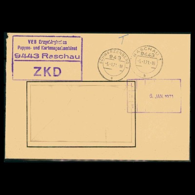 DDR ZKD Dienstbrief 1971 siehe Beschreibung (205937)