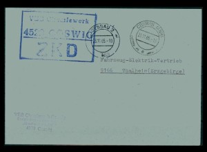 DDR ZKD Dienstbrief 1965 siehe Beschreibung (205941)