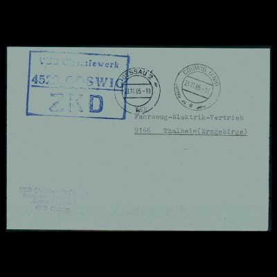DDR ZKD Dienstbrief 1965 siehe Beschreibung (205941)