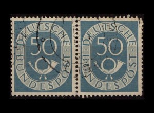 BUND 1951 Nr 134 waagerechtes Paar gestempelt (402423)