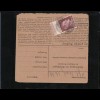 NACHNAHME-Paketkarte 1943 JUGENHEIM siehe Beschreibung (210133)