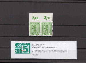 SBZ 1945 PLATTENFEHLER Nr 1ABux F4 postfrisch (211258)