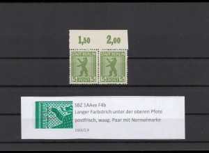 SBZ 1945 PLATTENFEHLER Nr 1AAvx F4b postfrisch (211273)