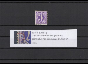 AM-POST 1945 PLATTENFEHLER Nr 1z I postfrisch (211292)