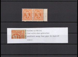 AM-POST 1945 PLATTENFEHLER Nr 5z IV postfrisch (211313)