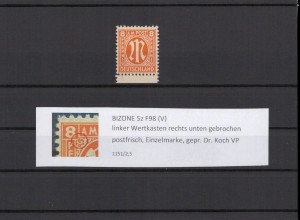 AM-POST 1945 PLATTENFEHLER Nr 5z V postfrisch (211315)
