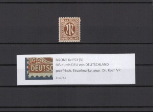 AM-POST 1945 PLATTENFEHLER Nr 6z V postfrisch (211327)