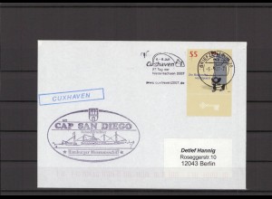 SCHIFFSPOST - 2007 Echt gelaufener Schiffspost- Brief (212781)