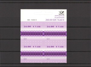 ESTLAND 2010 - Viererblock Nr 671 postfrisch (212841)